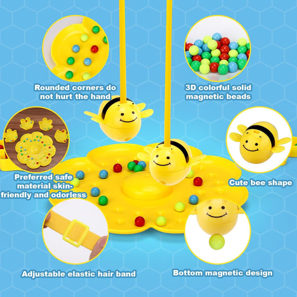 🔥Hot Sale 49% Off🔥 Colorful Multifunctional Magnetic Bee Toy String Game for Outdoor Backyard Travel Camping