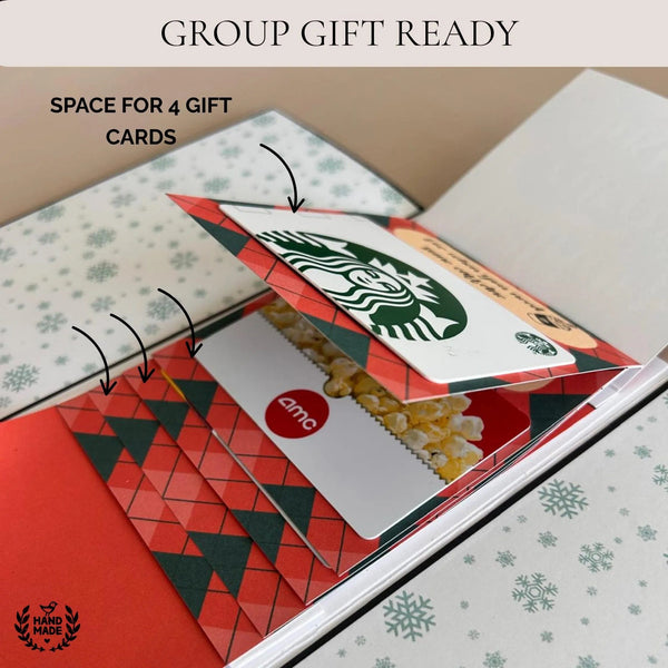 🔥Last Day 49% OFF - 🎅✨Handmade Waterfall Christmas Gift Card Booklet♻️Free PDF Included!