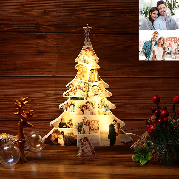 Custom Christmas tree photo lights
