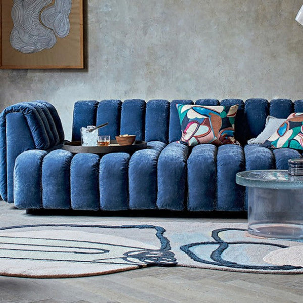 Feblilac Abstract Side Lying Pattern Handmade Tufted Acrylic Livingroom Carpet Area Rug