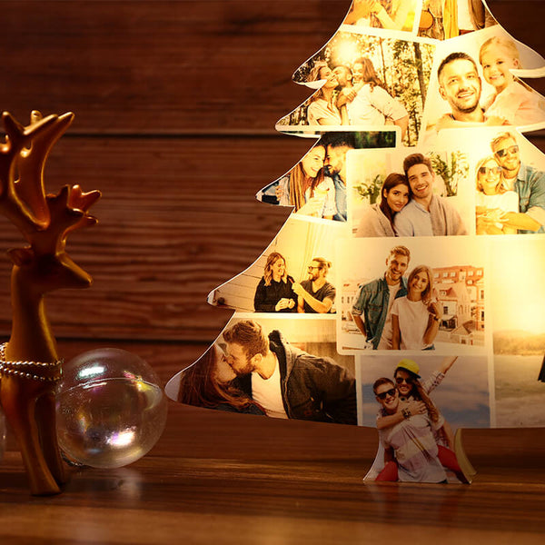 Custom Christmas tree photo lights