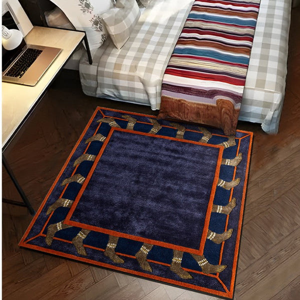 Feblilac Abstract Shadowless Feet Handmade Tufted Acrylic Livingroom Carpet Area Rug