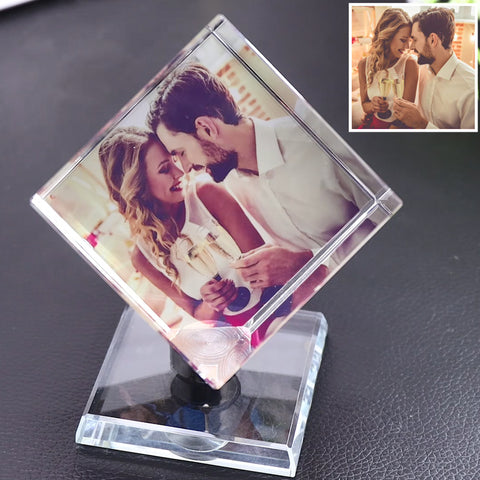 Personalized Colorful Multi-Photo Cube Decoration