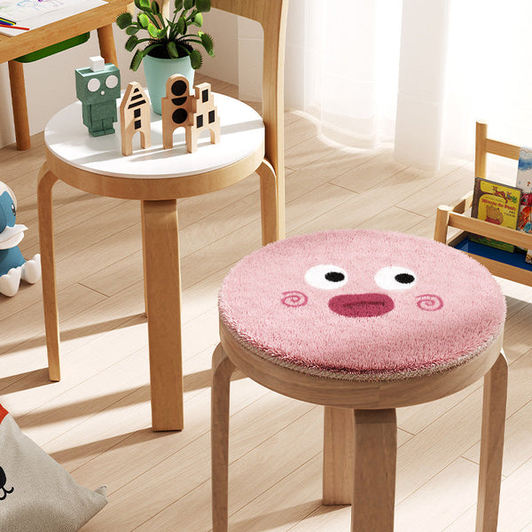 Feblilac Round Cute Faces Cushion