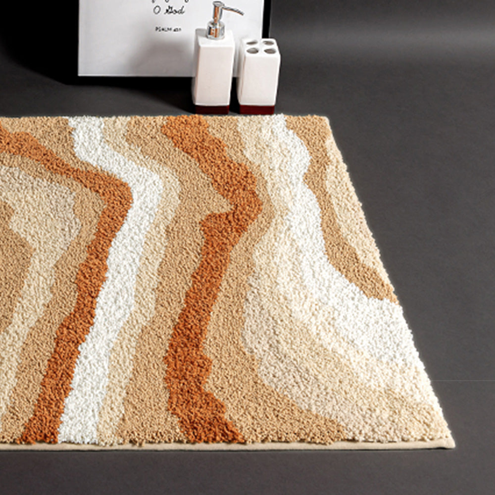 Jupiter Pattern Bath Mat, Orange Mat for Bathroom – wellstuff.shop