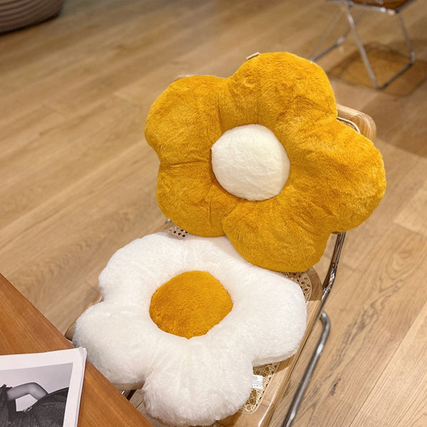 Feblilac Plumeria Plush Cushion Seat Pads