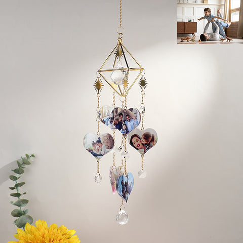 Custom Heart Photo Sun Catcher Home Decor