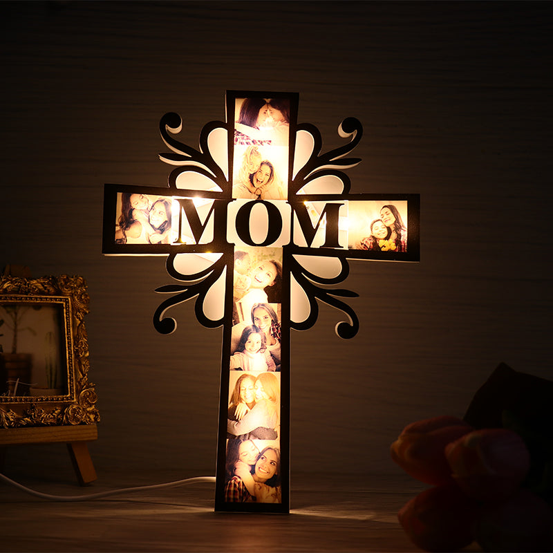 Custom photo cross led light decoration – wellstuff.shop