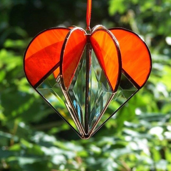 Stained Heart-shaped Suncatcher-The Best Gift