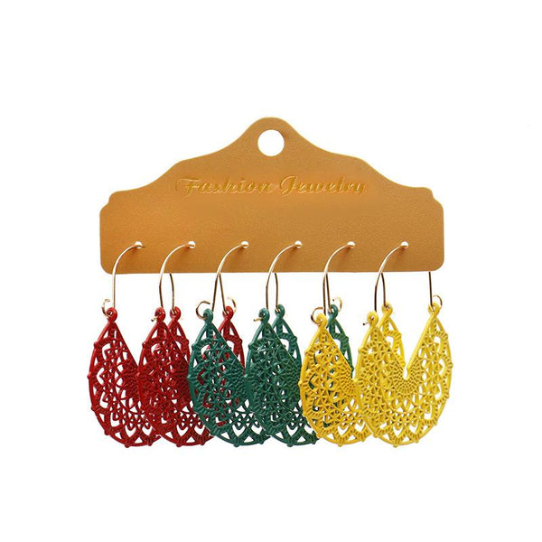 Tassel All-match Personality Earrings 3 Set
