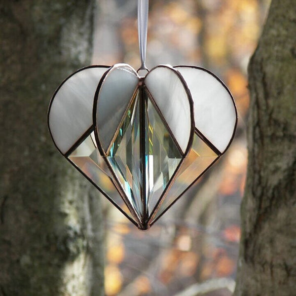Stained Heart-shaped Suncatcher-The Best Gift